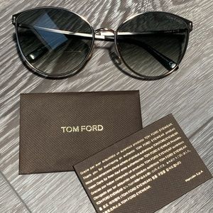 TOM FORD ZEILA TF654 18C SUNGLASSES 60-16-140 FT0654/S GOLD/GRAY GRADIENT 60mm